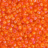 11/0 Miyuki Seed Beads Light Orange Transparent AB #0253